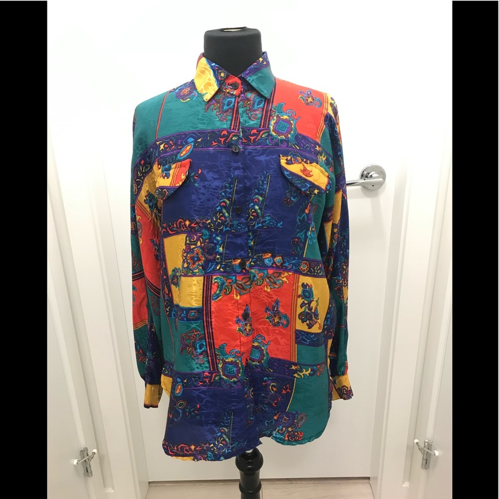 Colourful vintage funky Shirt M